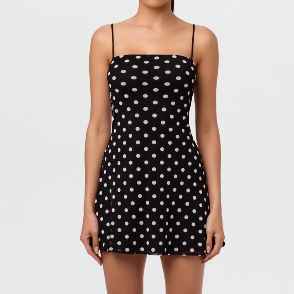Naked Wardrobe Polka Dot A-Line Mini Dress